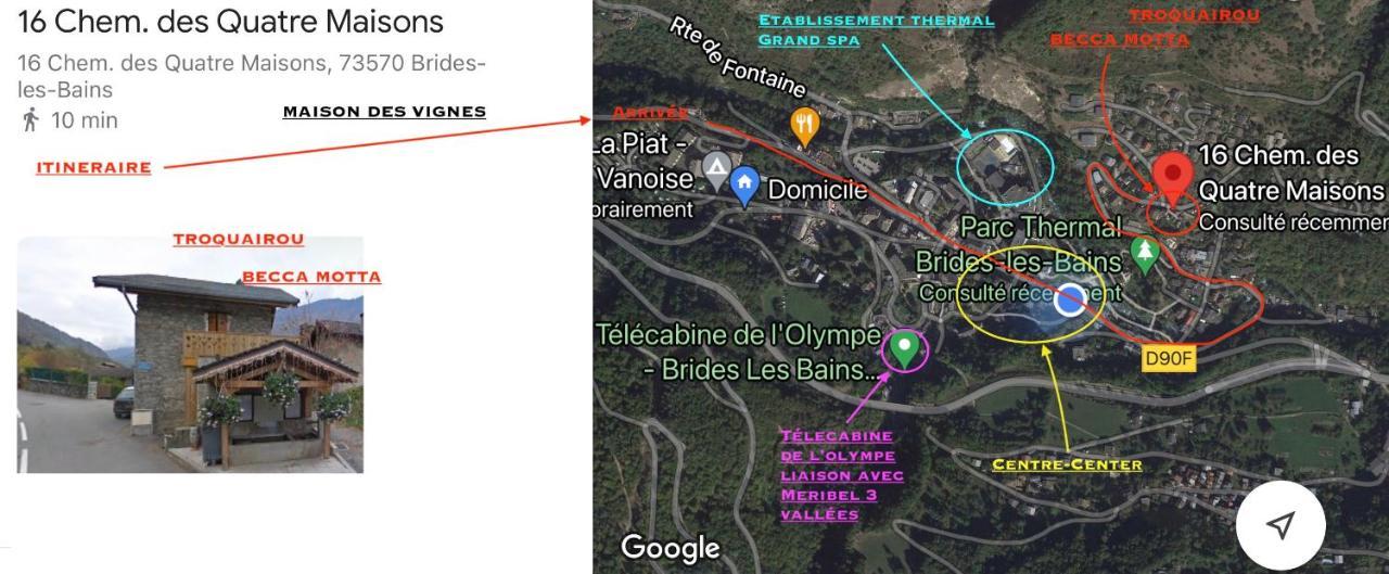 Maison Des Vignes- Troquairou Et Becca Motta Brides-les-Bains Eksteriør billede